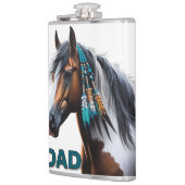 絵を描馬と先住民ビーズ フラスク (左)