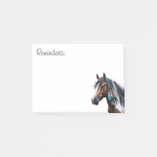 絵を描馬と先住民ビーズ ポストイット (正面)