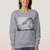 絵を描馬の走野 スウェットシャツ (正面)