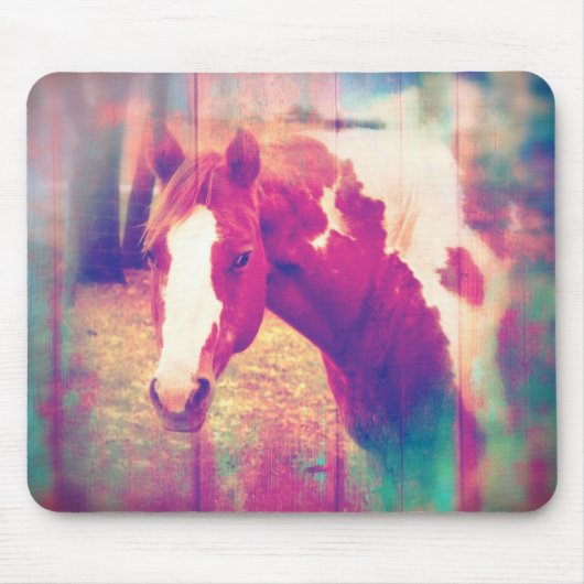 絵を描馬グランジ マウスパッド (正面)