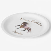 絵を描馬ハッピーバースデーカスタム紙プレート ペーパープレート (アングル)