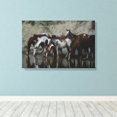 絵を描馬 キャンバスプリント (インサイチュ (ウッドフロア))