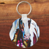 絵を描馬 キーホルダー (正面)
