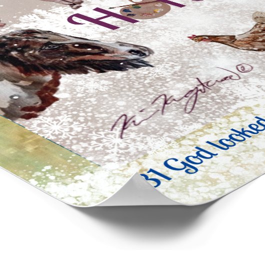 絵を描馬 ポスター (角)