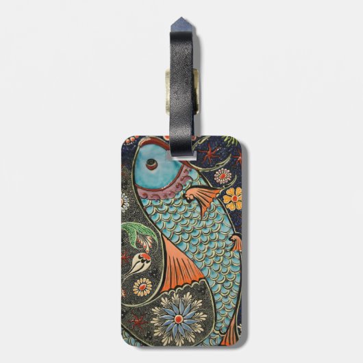 絵を描魚 ラゲッジタグ (裏面縦)