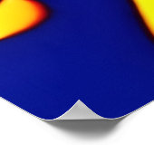 絵を描鮮やかスプラッシュはっきりしたアート ポスター (角)