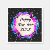 絵を描20xx年2008年11月20日Ribbon Night Sky Happy スタンダードカクテルナプキン (正面)