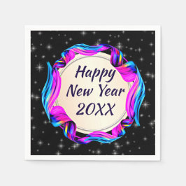 絵を描20xx年2008年11月20日Ribbon Night Sky Happy スタンダードカクテルナプキン