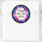 絵を描20xx年2008年11月20日Ribbon Night Sky Happy ラウンドシール (バッグ)