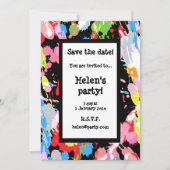 絵を描(ばちゃばちゃ)跳ねるが日付カードを保存 セーブザデート (正面)