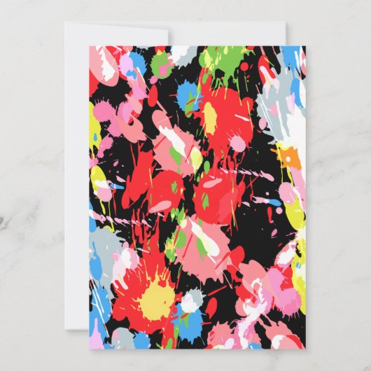 絵を描(ばちゃばちゃ)跳ねるが日付カードを保存 セーブザデート (裏面)