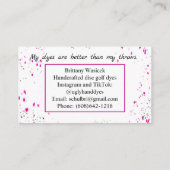 絵を描(ばちゃばちゃ)跳ねるのロゴとビジネス情報 名刺 (裏面)