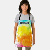 絵を描(ばちゃばちゃ)跳ねるアートオールオーバープリントエプロン エプロン (インサイチュ)