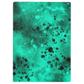 絵を描（ばちゃばちゃ）跳ねるエフェクト緑と黒 クリップボード (裏面)