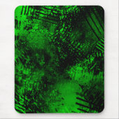 絵を描(ばちゃばちゃ)跳ねるエフェクト緑と黒 マウスパッド (正面)