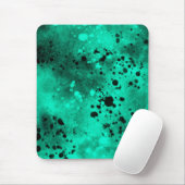 絵を描（ばちゃばちゃ）跳ねるエフェクト緑と黒 マウスパッド (マウス)