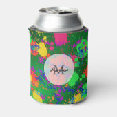 絵を描（ばちゃばちゃ）跳ねるオンシェードオブグリーンクーラーボックス 缶クーラー (缶裏面)