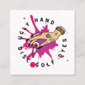 絵を描（ばちゃばちゃ）跳ねるスクエア スクエア名刺 (正面)