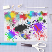 絵を描（ばちゃばちゃ）跳ねるティッシュペーパー 薄葉紙 (クラフト)