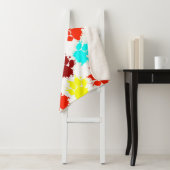 絵を描(ばちゃばちゃ)跳ねるドッグポープリントパターン シェルパブランケット (インサイチュ)