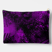 絵を描(ばちゃばちゃ)跳ねるハッチングエフェクト紫と黒 アクセサリーポーチ (裏面)