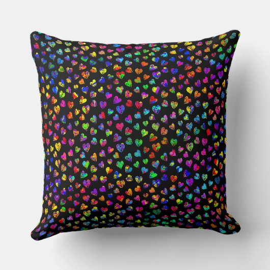 絵を描(ばちゃばちゃ)跳ねるハート クッション (裏面)