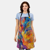 絵を描（ばちゃばちゃ）跳ねるパターン2 エプロン (着用した状態)