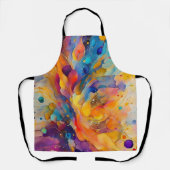 絵を描（ばちゃばちゃ）跳ねるパターン2 エプロン (正面)