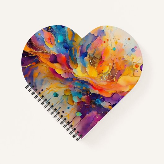 絵を描（ばちゃばちゃ）跳ねるパターン2 ノートブック (正面)