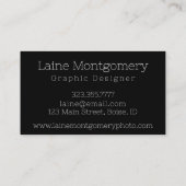 絵を描(ばちゃばちゃ)跳ねるブラック金ゴールドモダン名刺 名刺 (裏面)