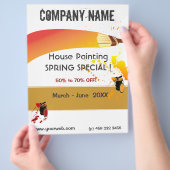 絵を描（ばちゃばちゃ）跳ねるペインター絵を描ハウス チラシ (手)