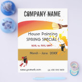 絵を描（ばちゃばちゃ）跳ねるペインター絵を描ハウス チラシ (シングル)