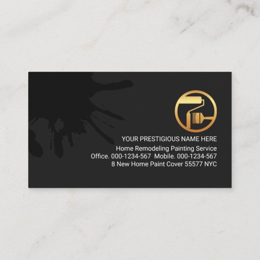 絵を描（ばちゃばちゃ）跳ねるホー絵を描ム 名刺 (裏面)