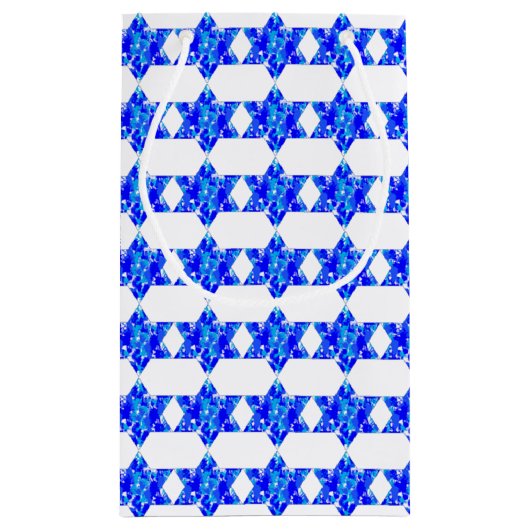 絵を描（ばちゃばちゃ）跳ねるユダヤ星 スモールペーパーバッグ (裏面)