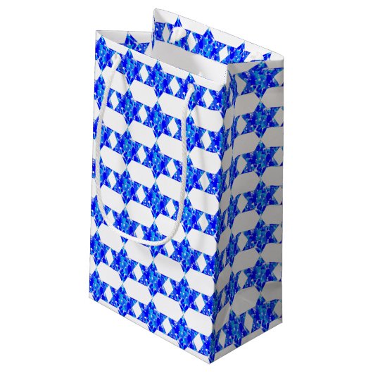 絵を描（ばちゃばちゃ）跳ねるユダヤ星 スモールペーパーバッグ (裏面アングル)