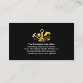 絵を描(ばちゃばちゃ)跳ねるルーフトップ建物 名刺 (裏面)