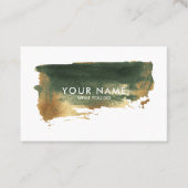 絵を描(ばちゃばちゃ)跳ねる付金ゴールド 名刺 (正面)