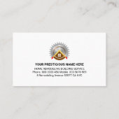 絵を描(ばちゃばちゃ)跳ねる内修理リフォーム 名刺 (裏面)