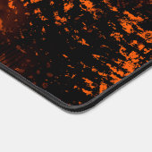 絵を描（ばちゃばちゃ）跳ねる効果オレンジとブラック デスクマット (コーナー)