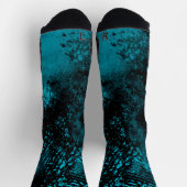 絵を描（ばちゃばちゃ）跳ねる効果青と黒 ソックス (上部)