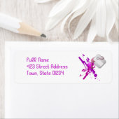 絵を描(ばちゃばちゃ)跳ねる宛名ラベル ラベル (インサイチュ)