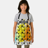 絵を描(ばちゃばちゃ)跳ねる手刷りオールオーバープリントエプロン エプロン (インサイチュ)
