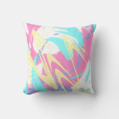 絵を描（ばちゃばちゃ）跳ねる抽象芸術 クッション (正面)