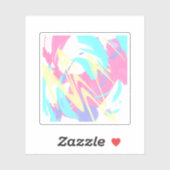 絵を描（ばちゃばちゃ）跳ねる抽象芸術 シール (シート)