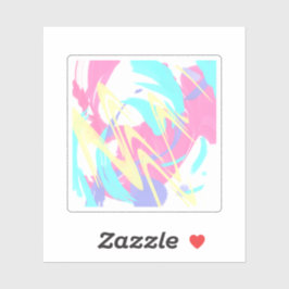 絵を描（ばちゃばちゃ）跳ねる抽象芸術 シール