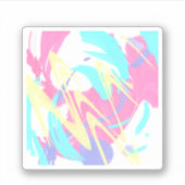 絵を描（ばちゃばちゃ）跳ねる抽象芸術 シール (正面)