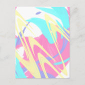 絵を描（ばちゃばちゃ）跳ねる抽象芸術 ポストカード (正面)