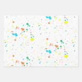 絵を描（ばちゃばちゃ）跳ねる抽象芸術 ラッピングペーパーシート (正面2)