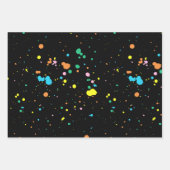 絵を描（ばちゃばちゃ）跳ねる抽象芸術 ラッピングペーパーシート (正面)