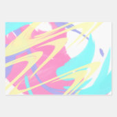 絵を描（ばちゃばちゃ）跳ねる抽象芸術 ラッピングペーパーシート (正面)